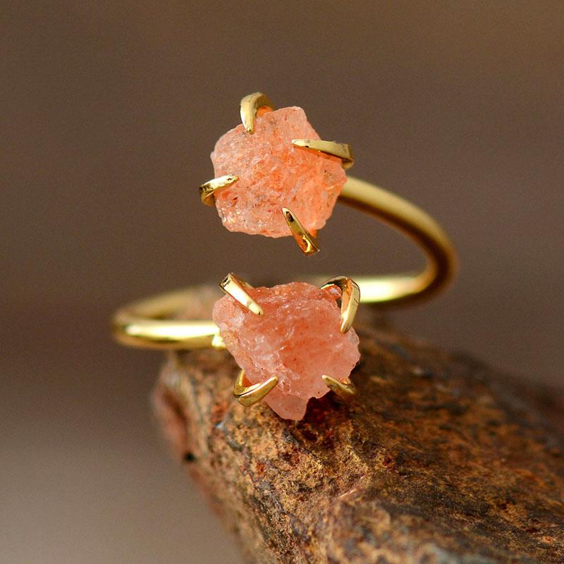 RawStone Ring - Unique Gemstone with Raw Finish