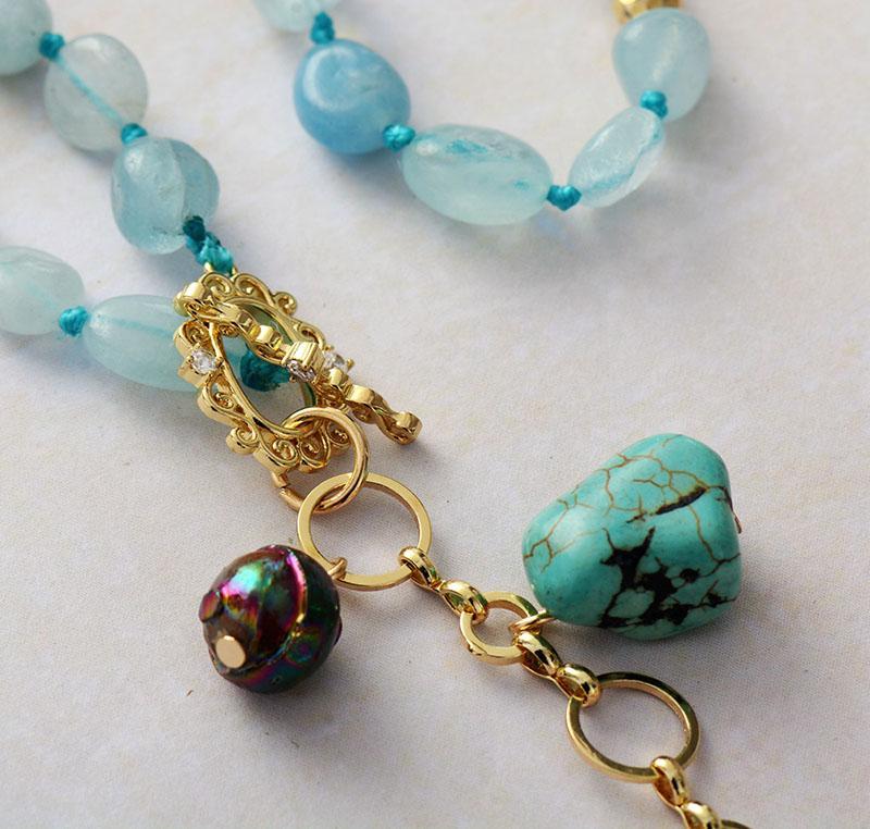 Maris Necklace – Elegant Ocean Drop Mala Chain