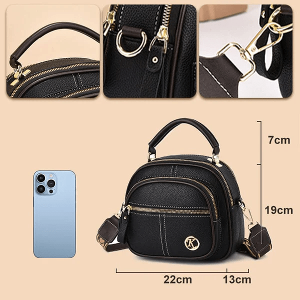 TimelessCharm - Elegant Leather Crossbody Bag for Every Day