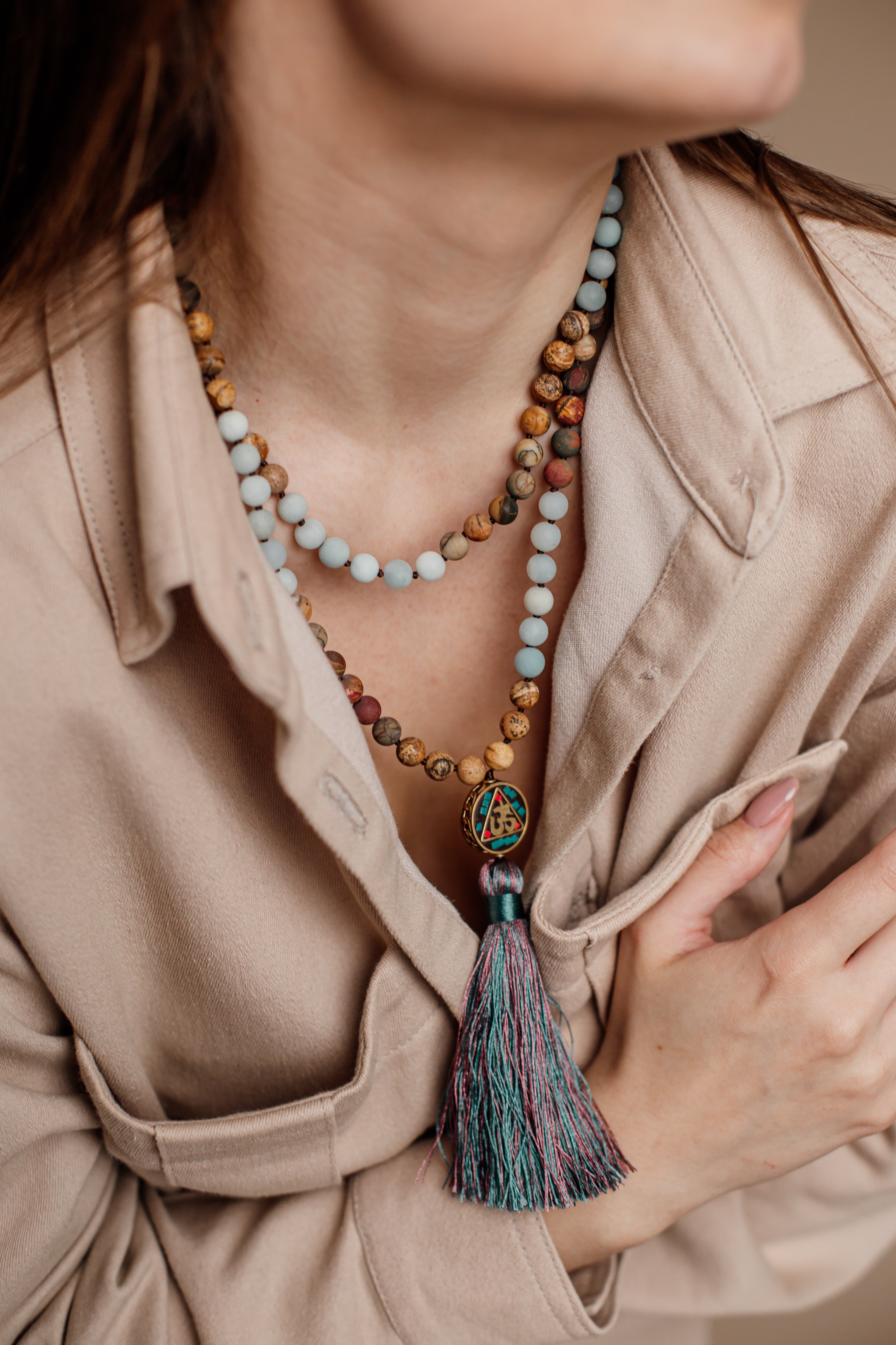 Anaya Mala Bead Necklace - Spiritual Accessory