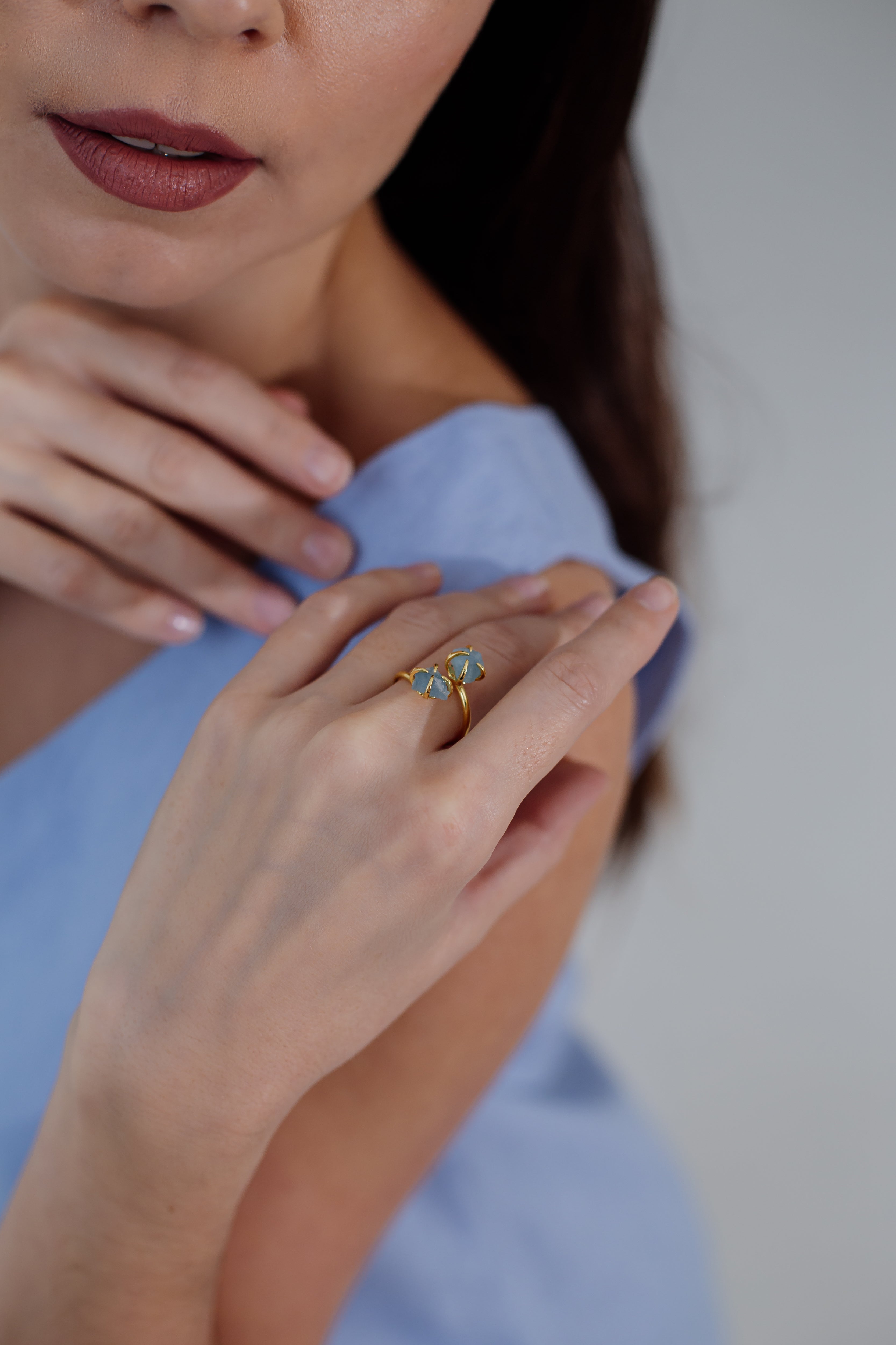 RawStone Ring - Unique Gemstone with Raw Finish
