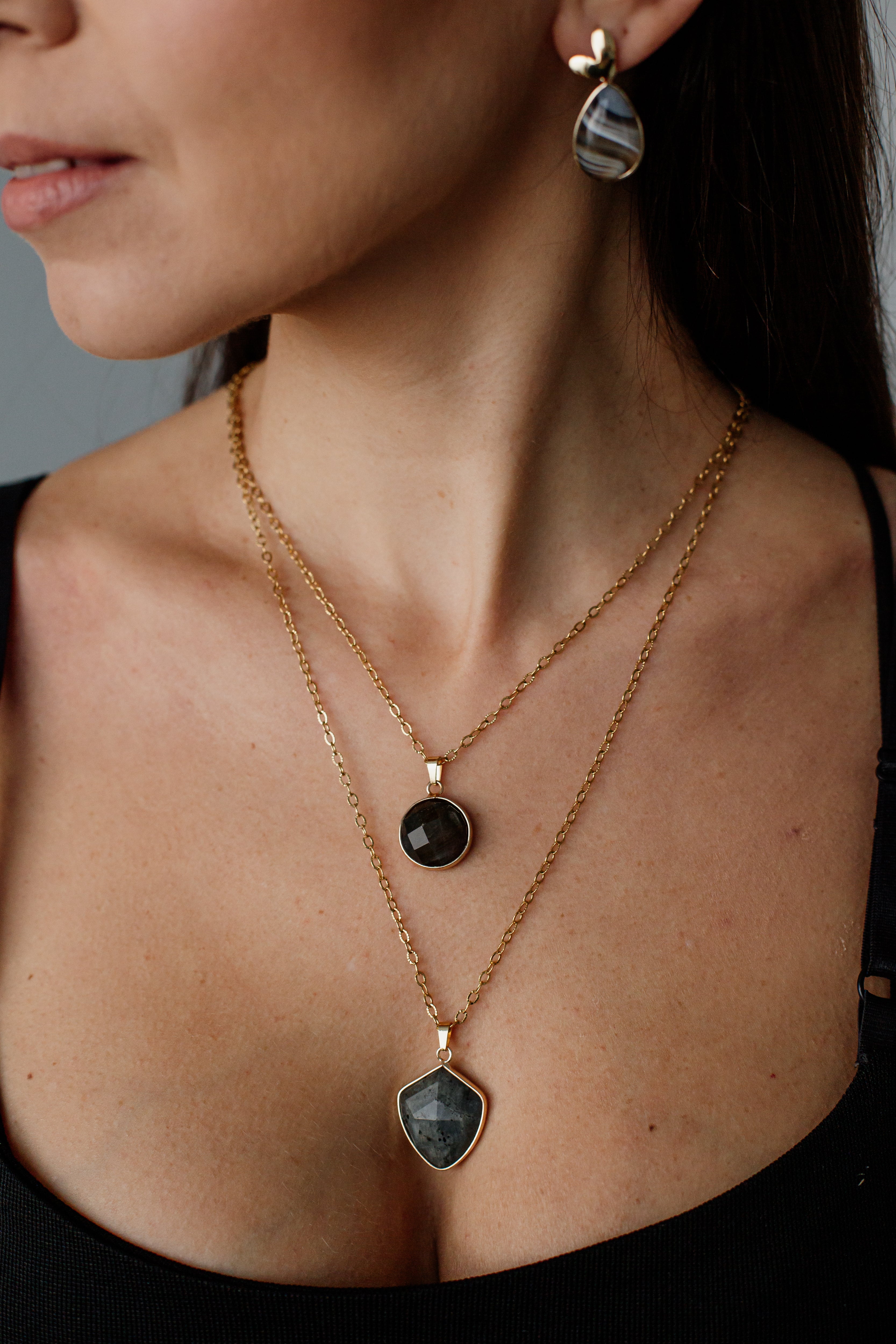 Valoria Necklace – Labradorite Protective Pendant