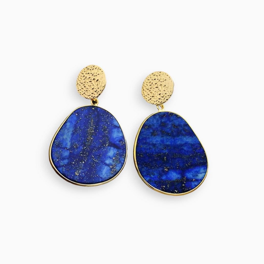 Althea - Luxurious Earrings with Lapis and Tiger's Eye