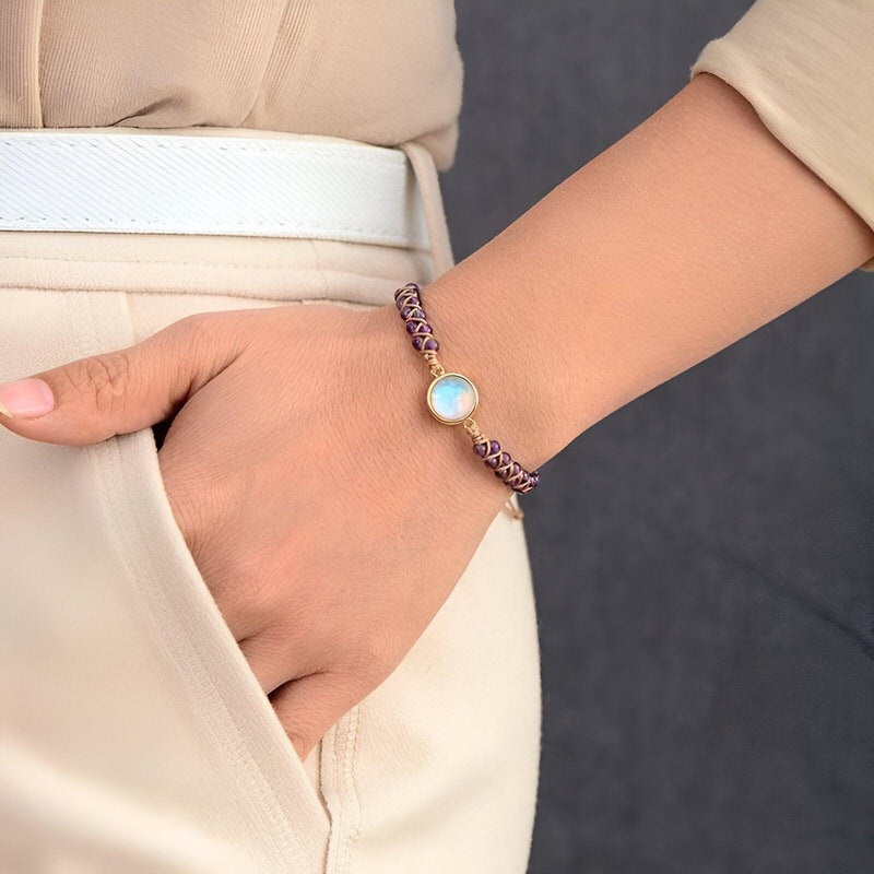 AmaraGlow - Lyxigt Amethyst Läkande Armband