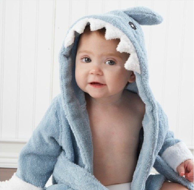 AnimalHug - Cute Soft Baby Bathrobe with Animal Design 