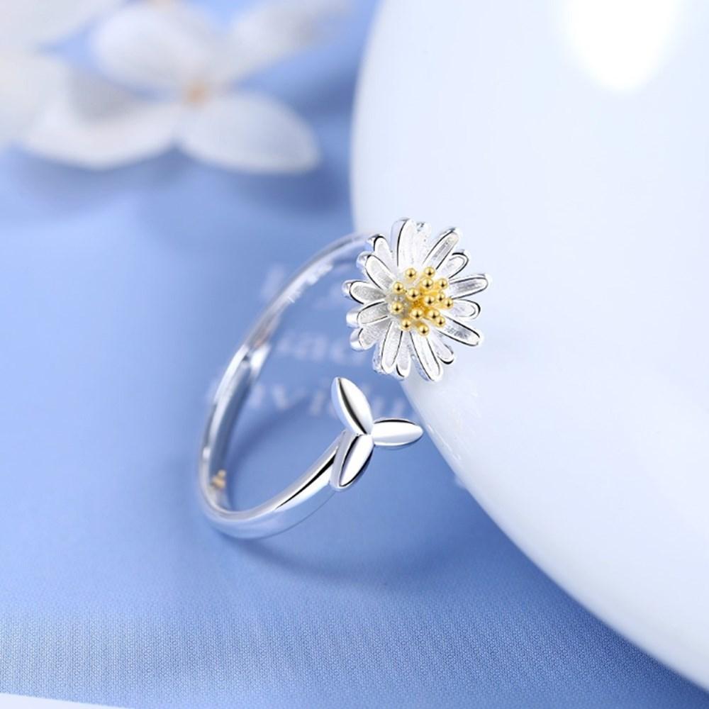 Adjustable Silver Ring with Sunshine - Helios 
