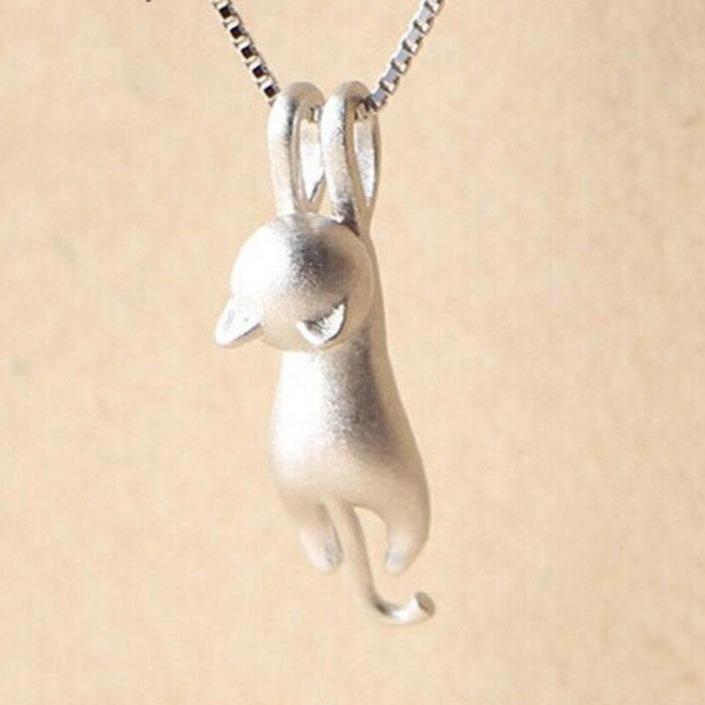 Enchanting Kitty Necklace in 925 Sterling Silver - Mia 