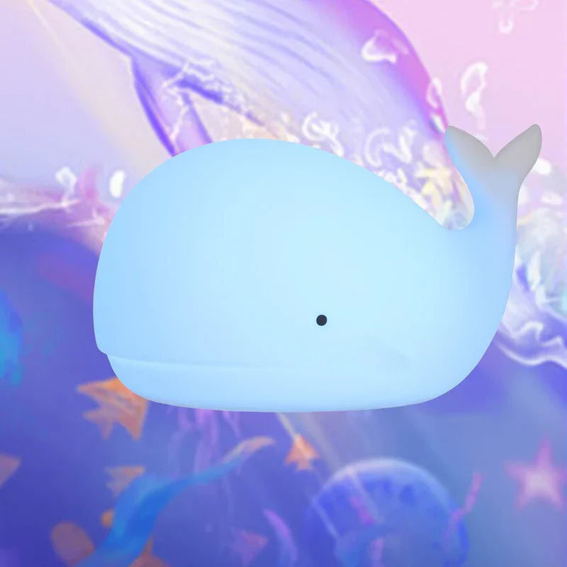 GlowWhale - Captivating Whale Night Light with Colored Effects
