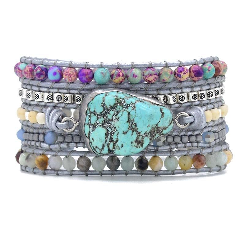 Selina Bracelet - Turquoise Wrap Bracelet for Healing &amp; Protection