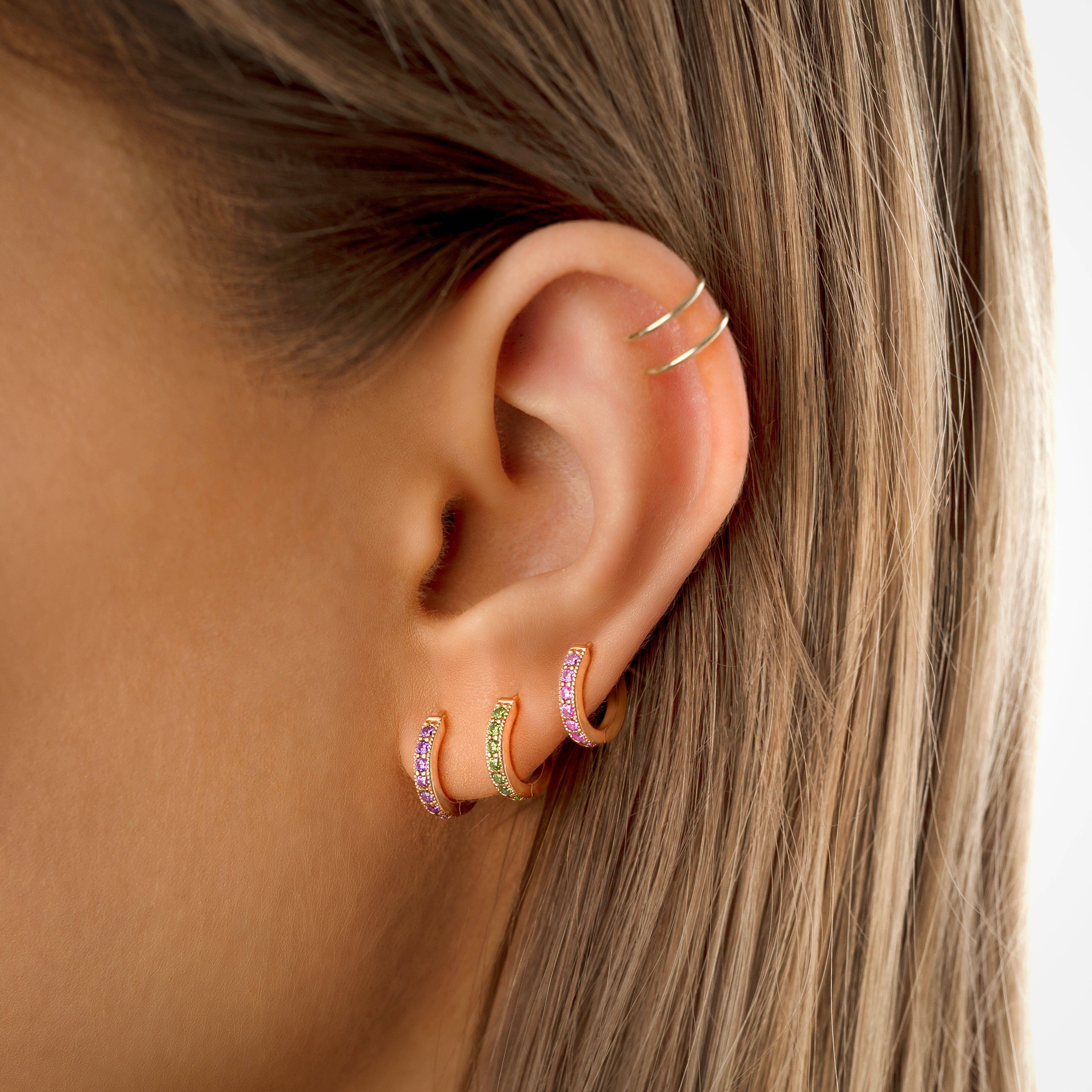 Enchanting Amaranta Earrings - Sparkling Creoles
