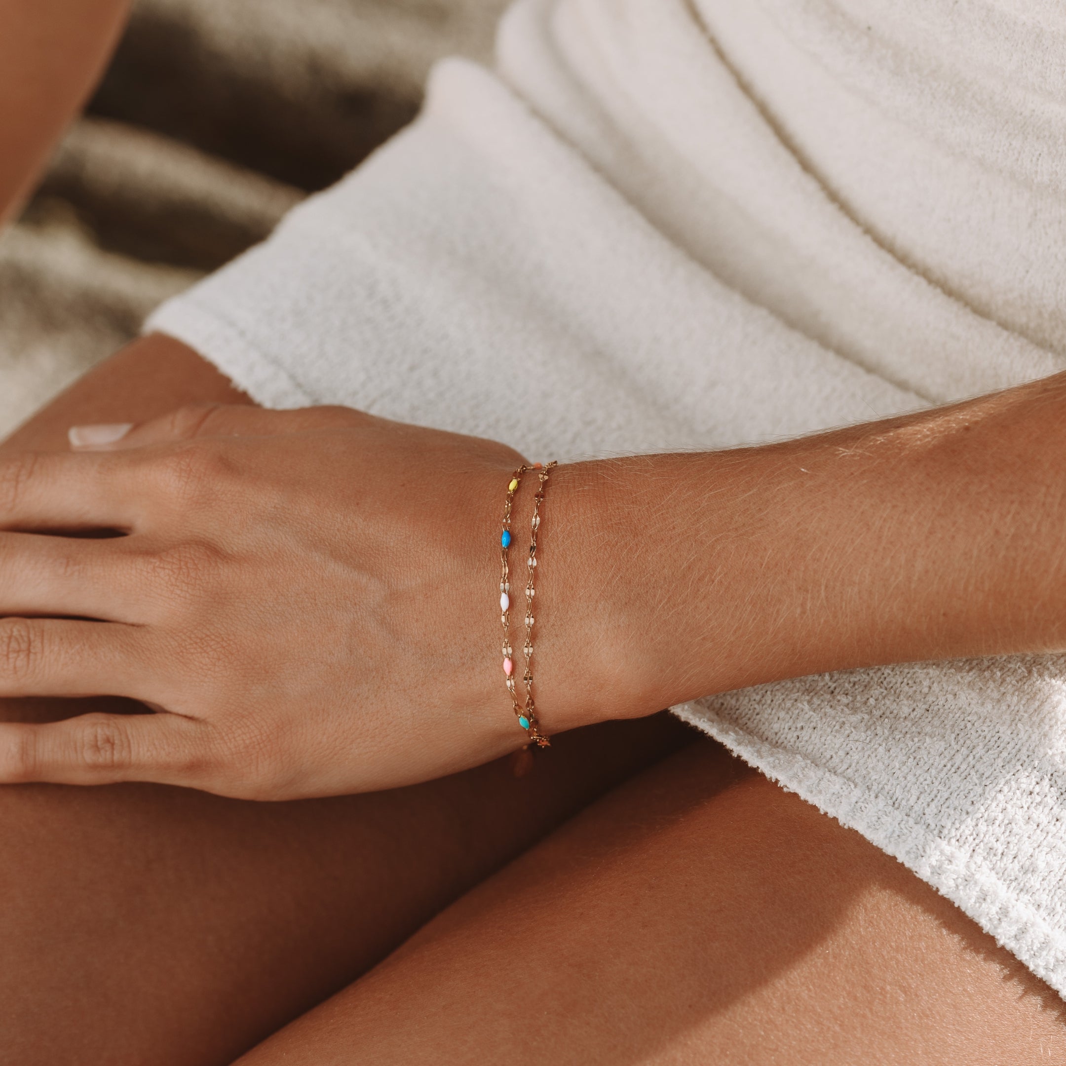 Elise's charming rainbow dainty bracelet