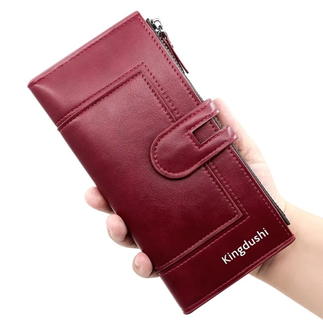 ElegantLeather – Long Leather Wallet for Women