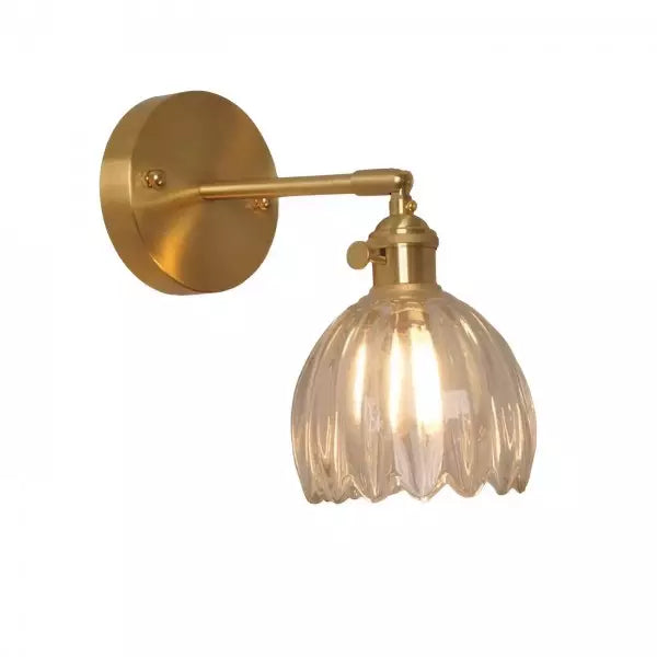 RetroLume – Tulip-Shaped Glass Wall Lamp with Vintage Charm
