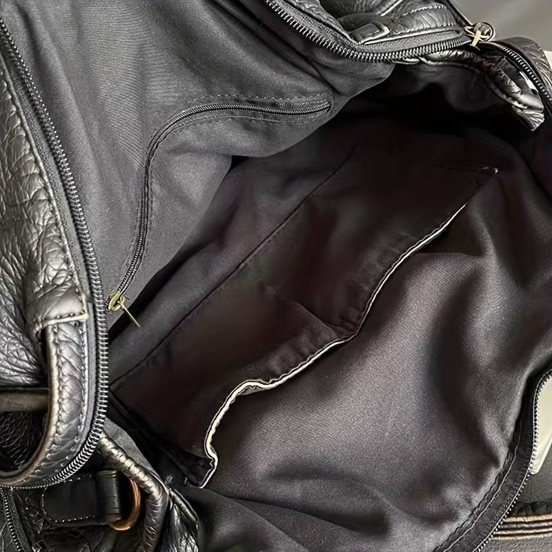 NoirClass - Elegant Black Leather Handbag