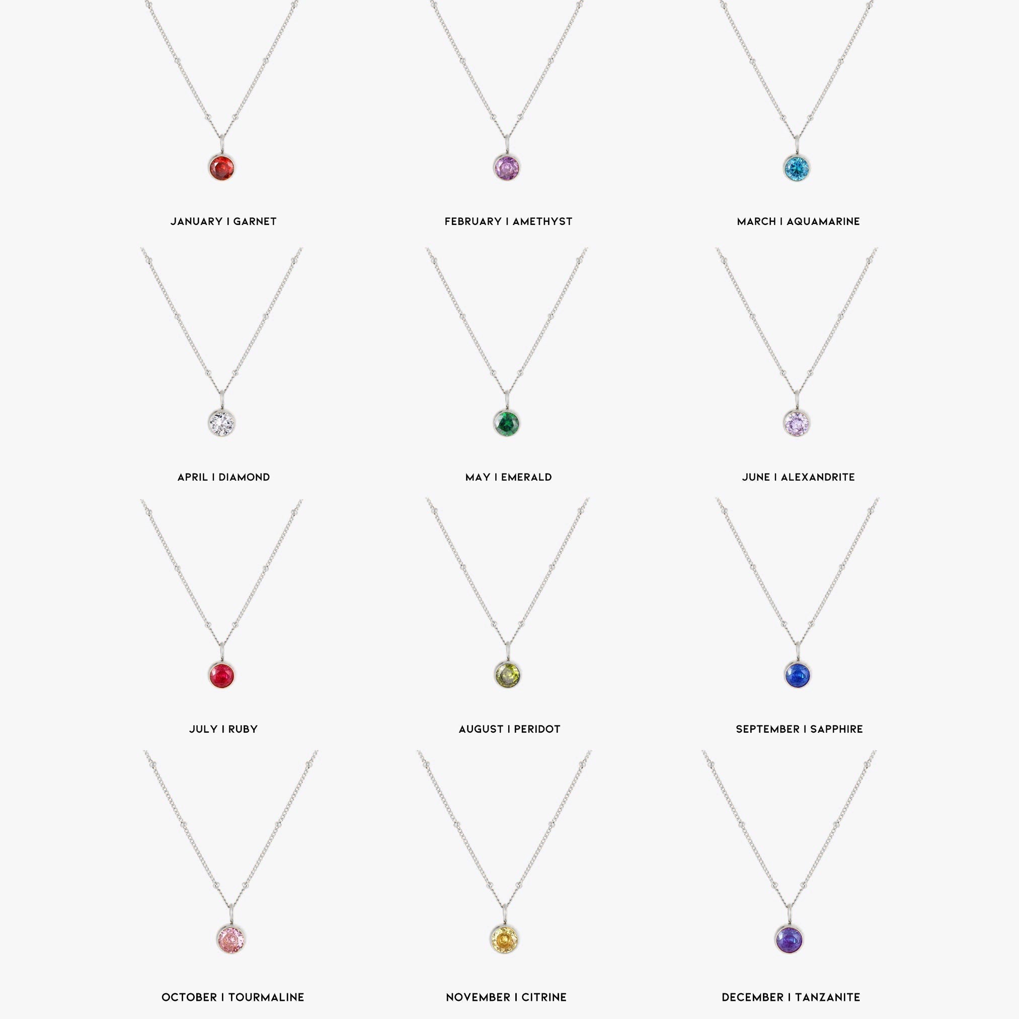 Aurora Birthstone Necklace - An Enchanting Connection
