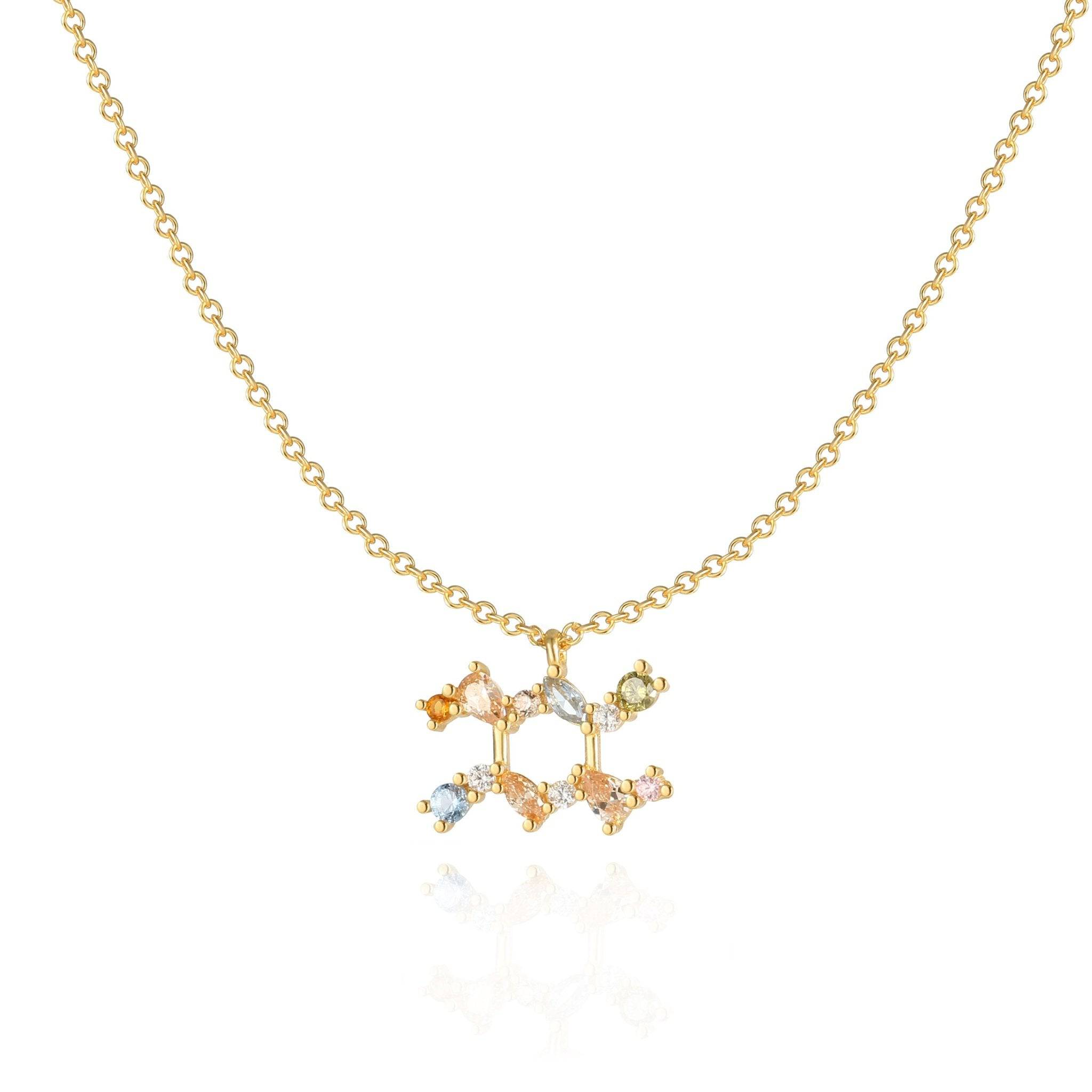 Elegant celestial zodiac necklace - Celestia