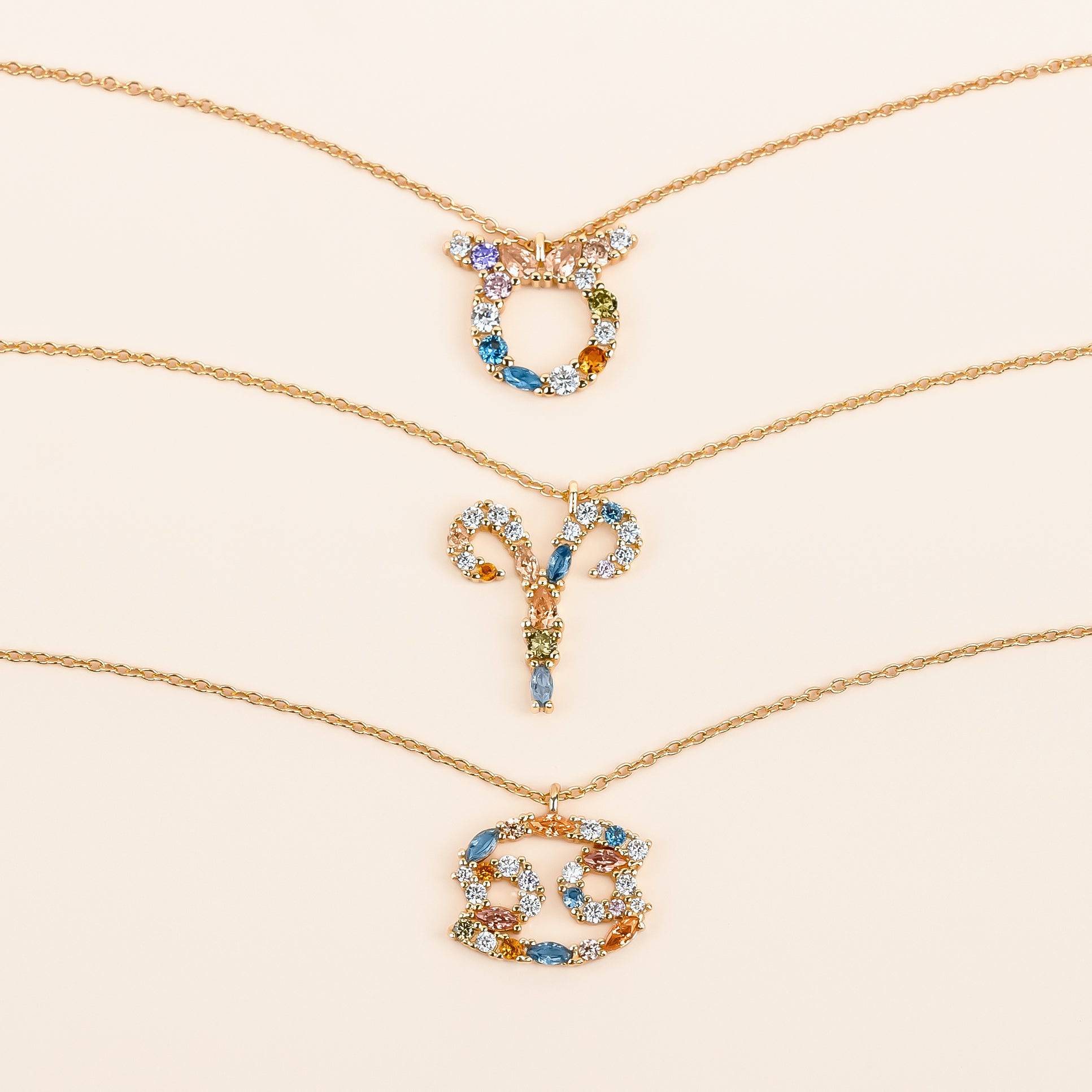 Elegant celestial zodiac necklace - Celestia
