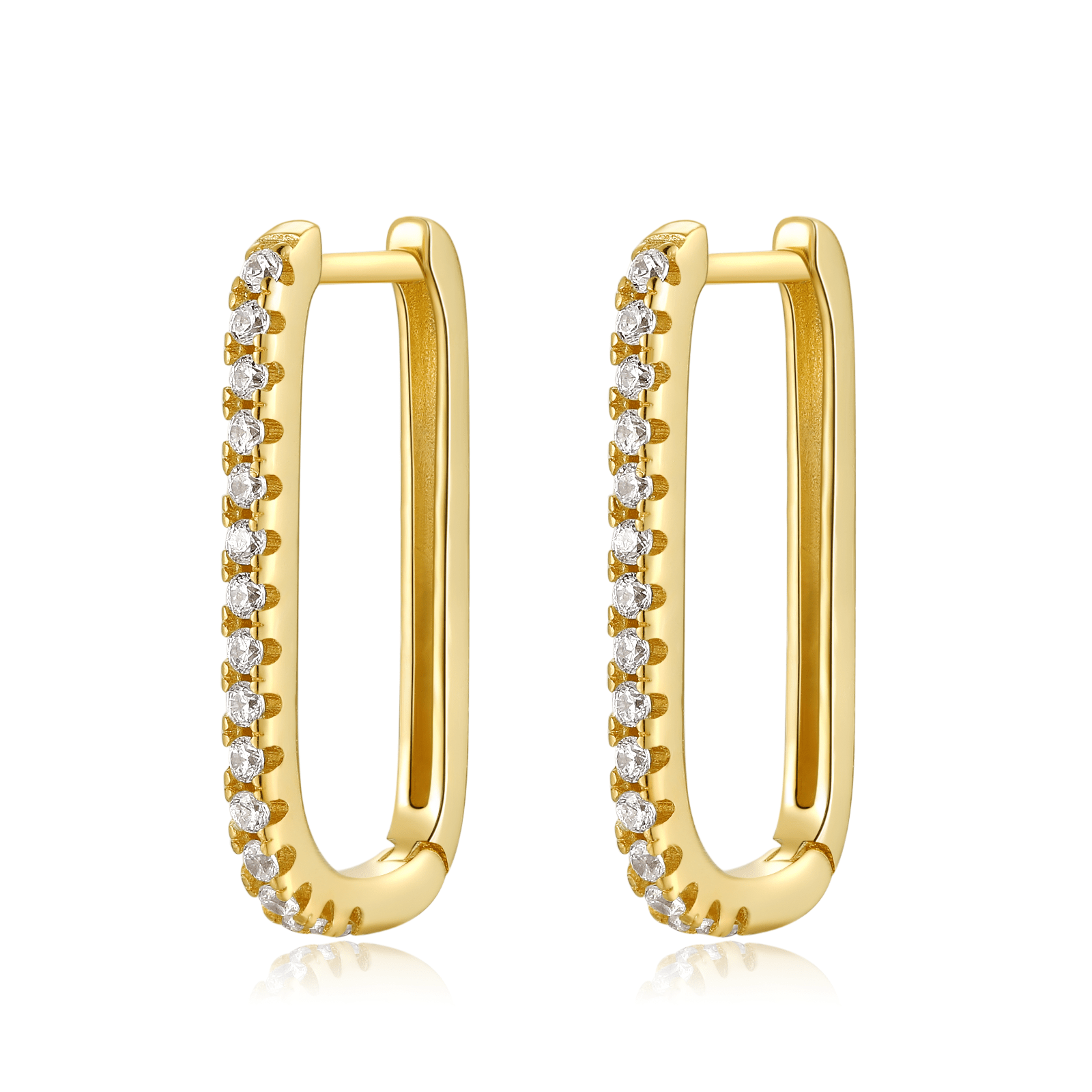 Inez Vertical Zirconia Earrings - Radiant Elegance for Your Style