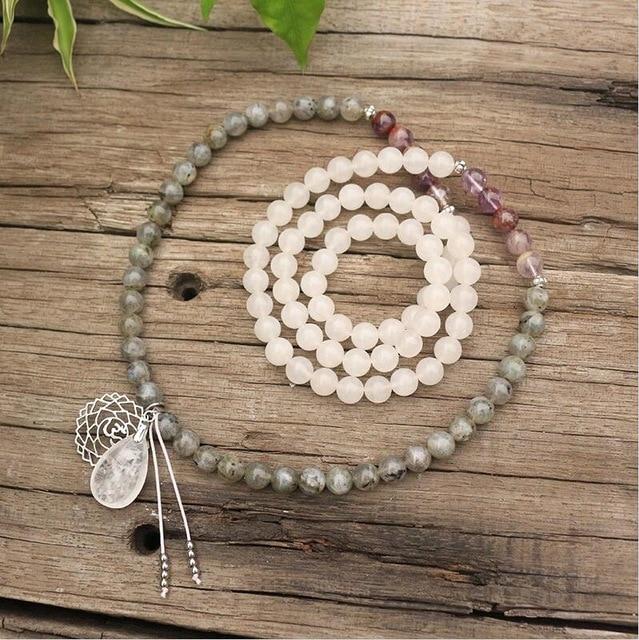 Seraphine Mala – Labradorite, Jade &amp; Amethyst Gemstones