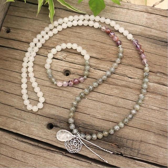 Seraphine Mala – Labradorite, Jade &amp; Amethyst Gemstones