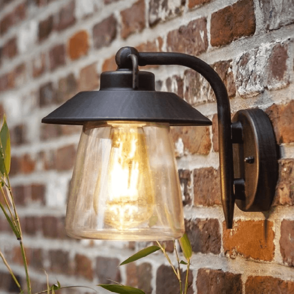 Cate Outdoor Lamp – Black Glass &amp; Stainless Steel LED Lamp