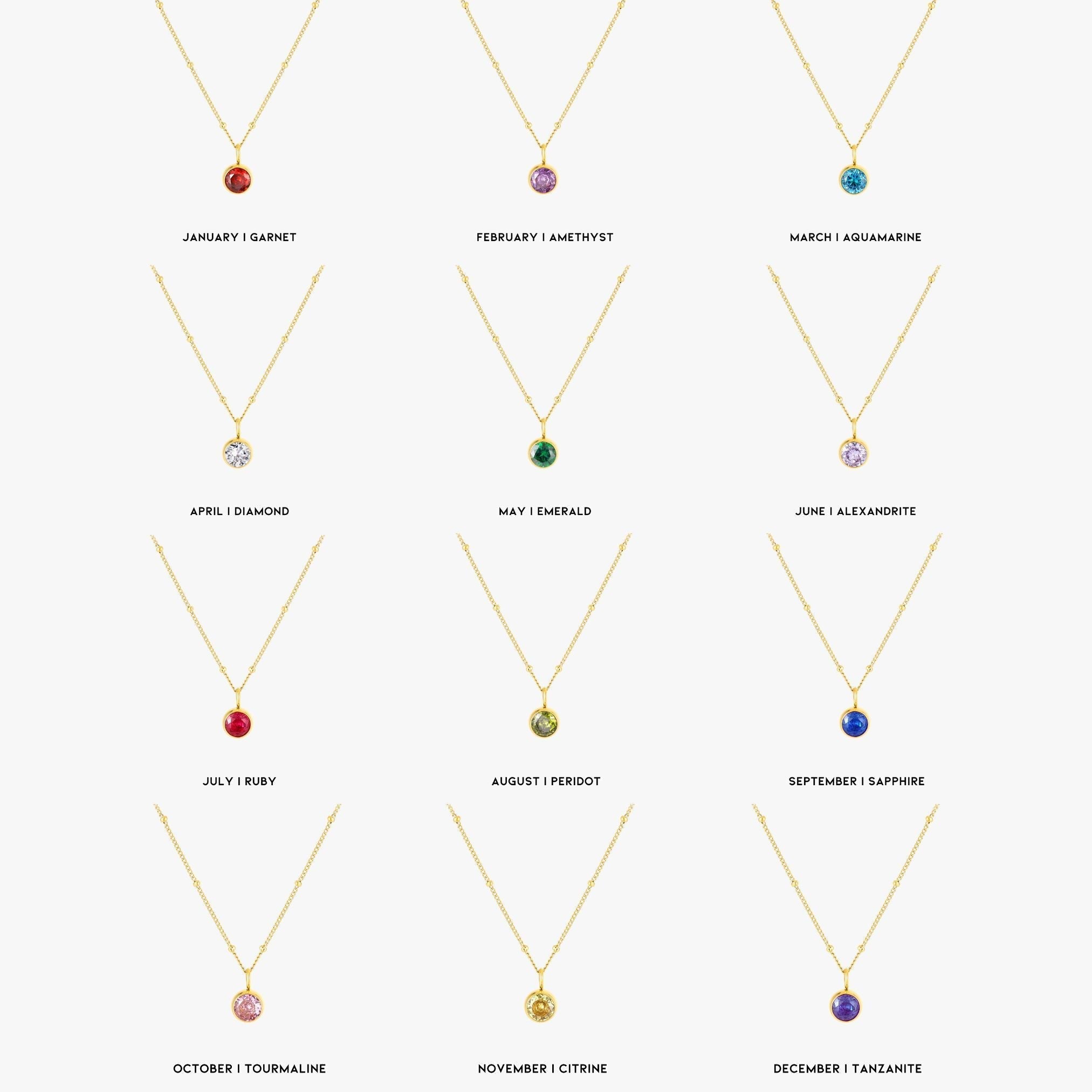 Aurora Birthstone Necklace - An Enchanting Connection