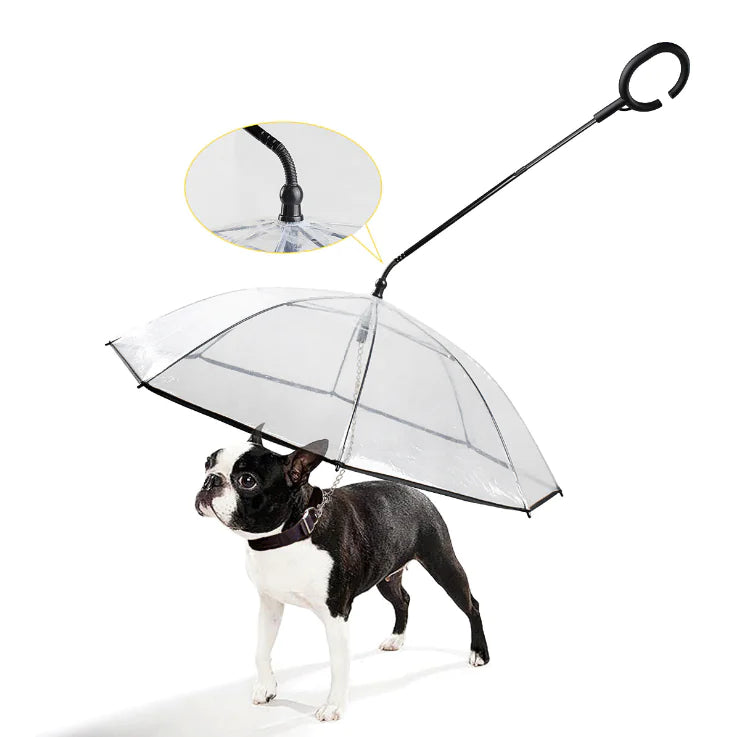 RainGuard Umbrella - Transparent Dog Protection