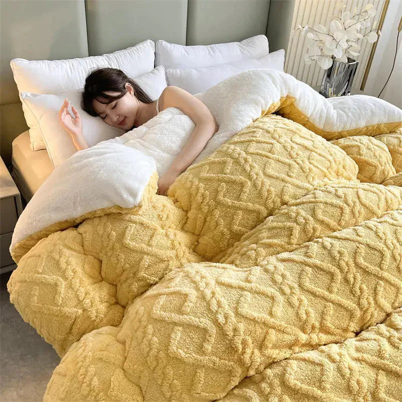 SereneSleep Winter Duvet Cover - Luxurious Cashmere Fleece Blanket for Ultimate Winter Comfort