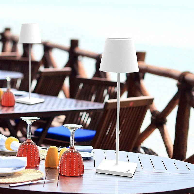 LumiLuxe - Elegant Table Lamp with Wireless Charging Function